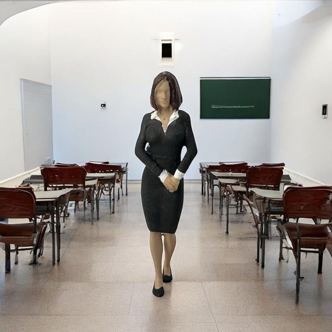 Kadın öğretmen figürü