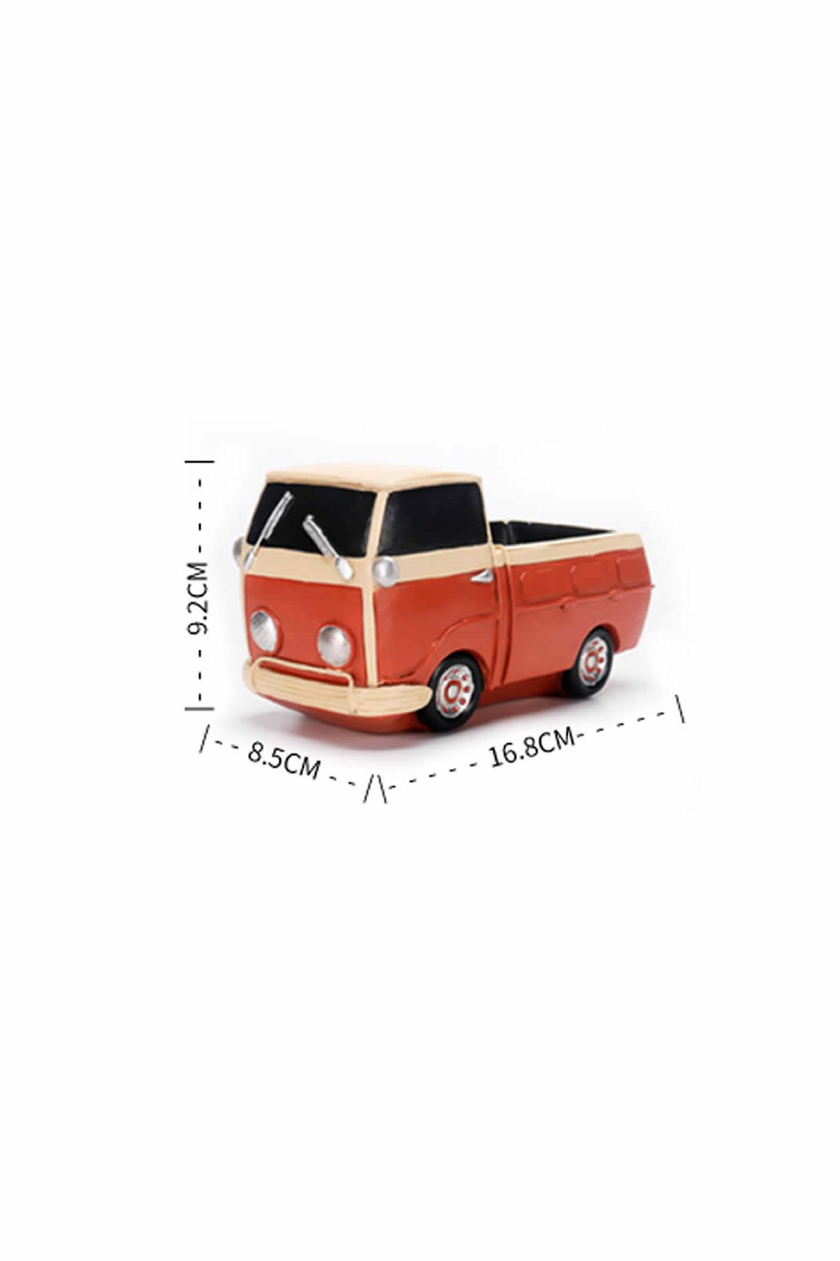 Kırmızı Retro Kamyonet Saksı