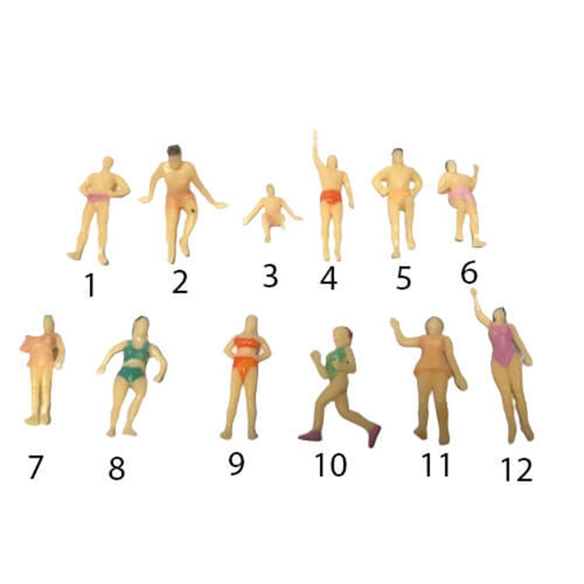 Plaj Temalı İnsan Figürleri