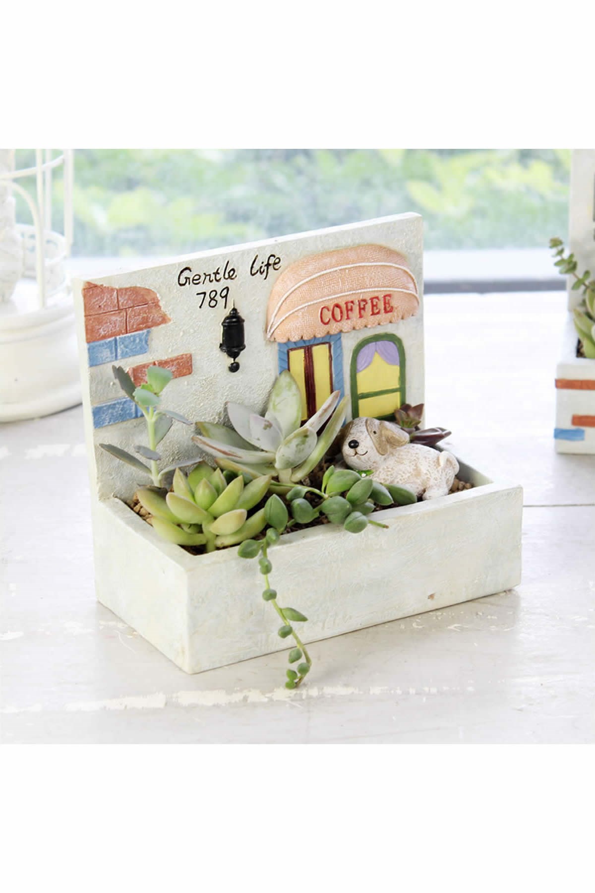 Panjurlu Kafe Balkon Saksı