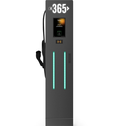 E 365 AC Dikili Tip 10 İnç Ekranlı MID Sayaçlı Tek Kablolu RFID 22kW Şarj İstasyonu