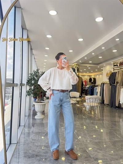 Açık Mavi Balon Jean