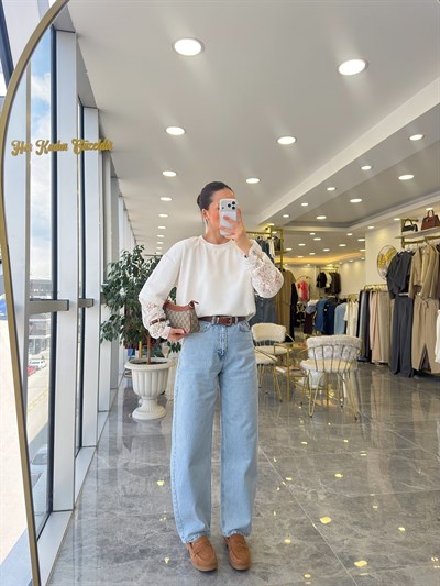 Açık Mavi Balon Jean