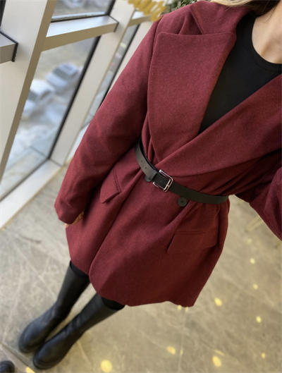 Bordo Kaşe Ceket 