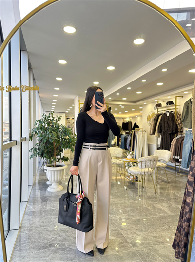 Çift Kemerli Premium Pantolon 