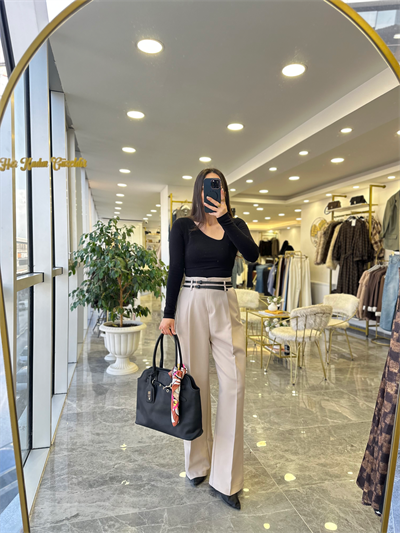 Çift Kemerli Premium Pantolon 