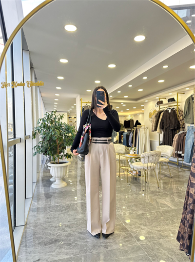 Çift Kemerli Premium Pantolon 