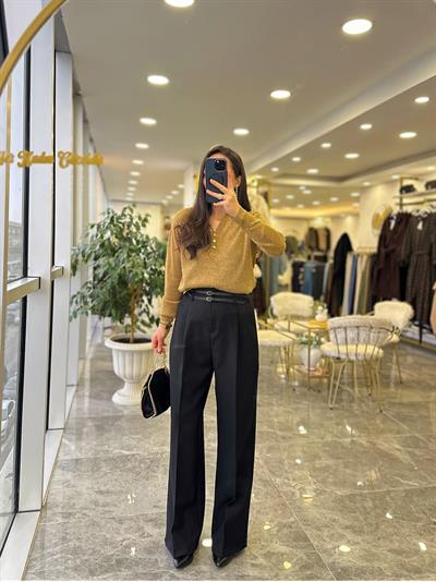 Çift Kemerli Premium Pantolon