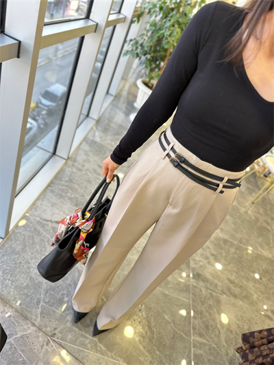 Çift Kemerli Premium Pantolon 