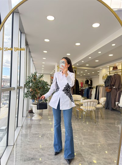 Dantel Beyaz Gömlek