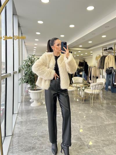 DERİ PANTOLON SİYAH 