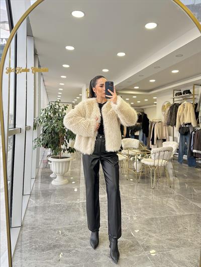 DERİ PANTOLON SİYAH 