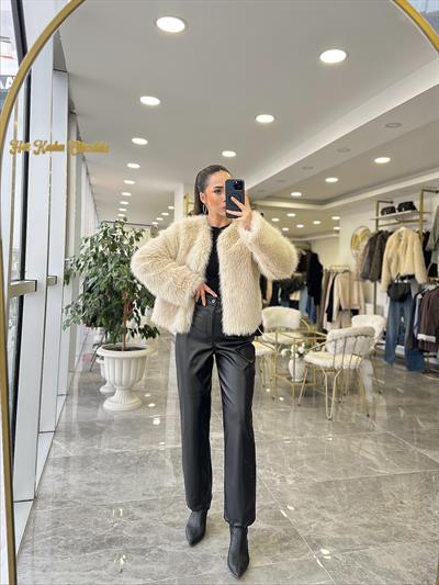 DERİ PANTOLON SİYAH 