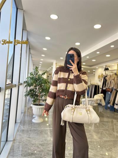 Dökümlü Kahve Pantolon 1