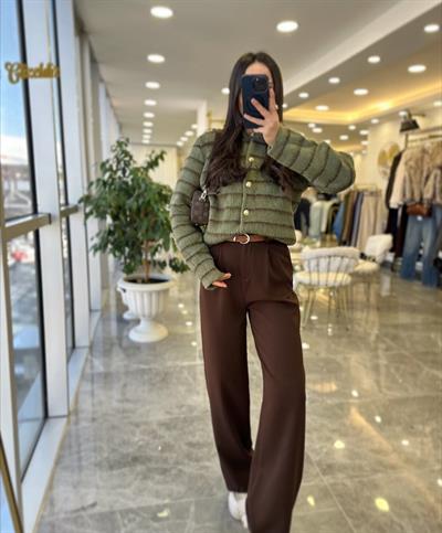 Kahve Palazzo Pantolon