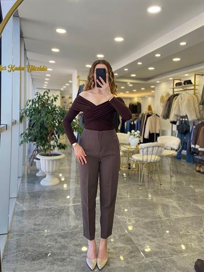 Kalem Model Pantolon Kahve