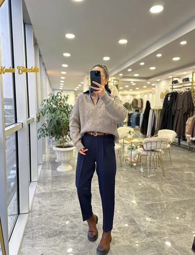 Kemerli Havuç Pantolon