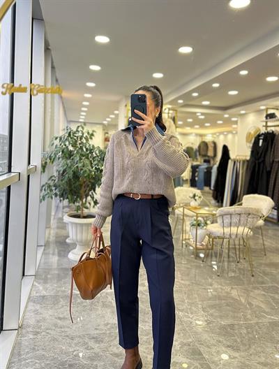 Kemerli Havuç Pantolon