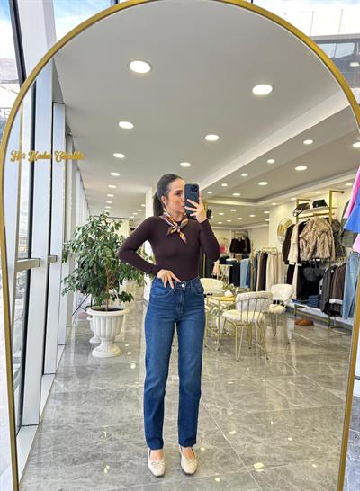 Koyu Mavi Boyfit Jean