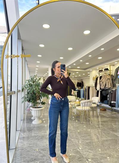 Koyu Mavi Boyfit Jean