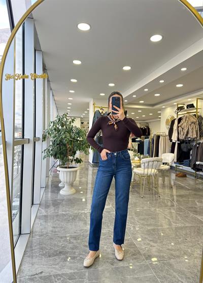 Koyu Mavi Boyfit Jean