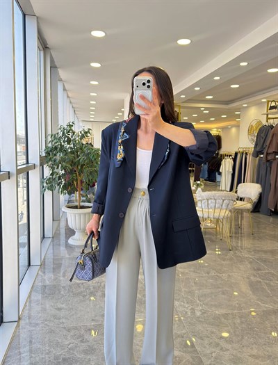 Lacivert Blazer Ceket 
