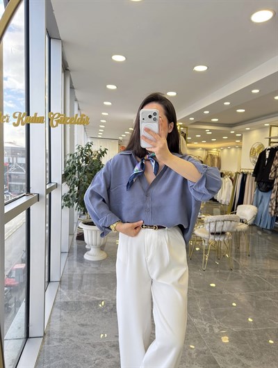 Oversize Bambu Gömlek