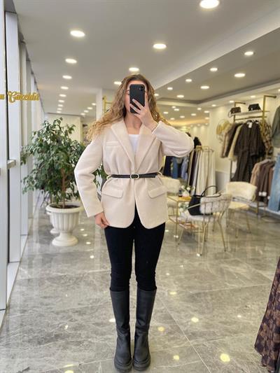 Peluş Ceket Kaban Taş