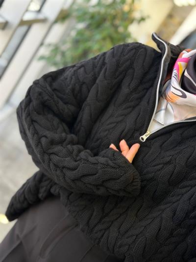 Premium Saç Örgü Kazak 