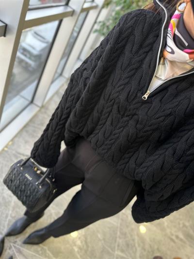 Premium Saç Örgü Kazak 