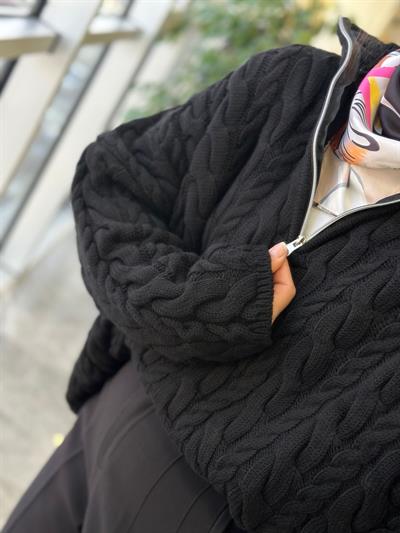 Premium Saç Örgü Kazak 