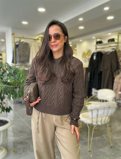 Saç Örgü Desen Kazak