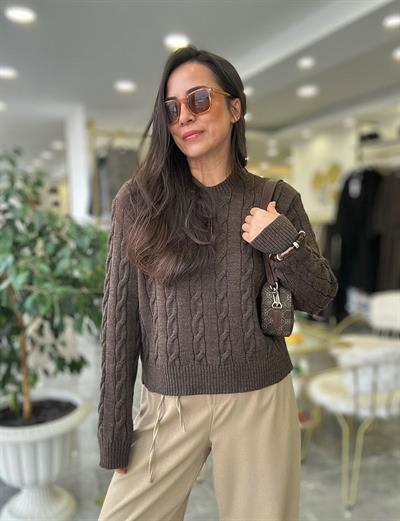 Saç Örgü Desen Kazak