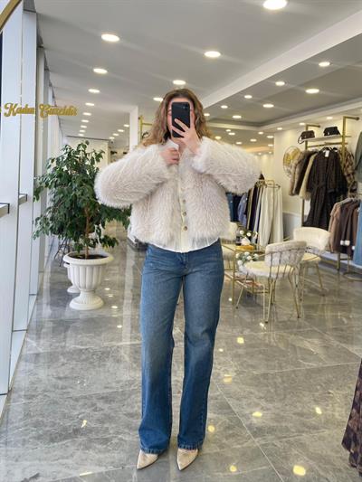 Taş Rengi Kısa Kürk