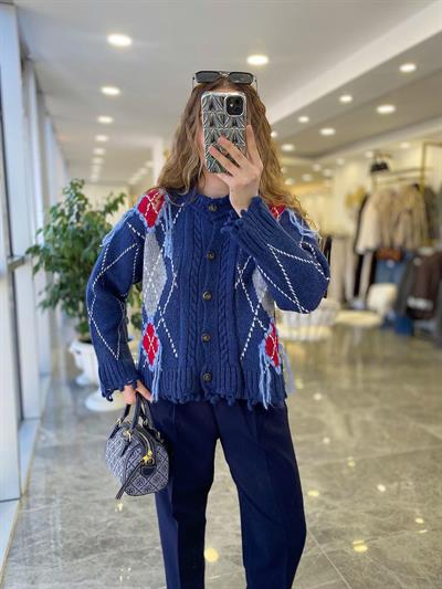 Tasarım Desenli Hırka