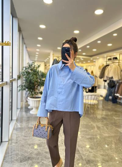 Tasarım Gömlek Mavi