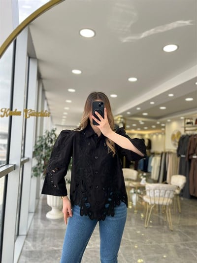 Tasarım Gömlek Siyah