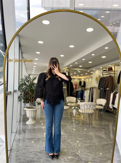 Tasarım Gömlek Siyah