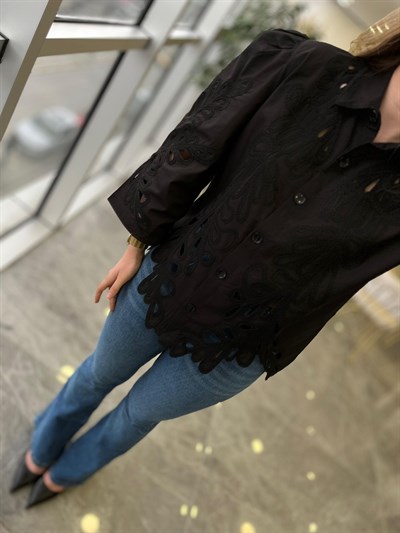 Tasarım Gömlek Siyah