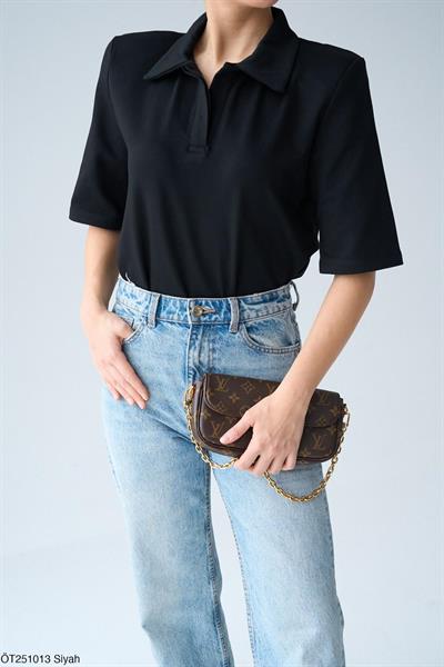 Vatkalı Polo Yaka Tişört