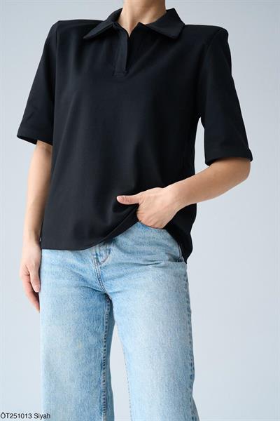 Vatkalı Polo Yaka Tişört