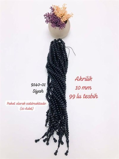 9140 10 mm Akrilik 99 lu Tesbih