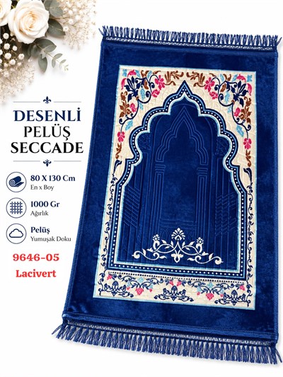 Desenli Peluş Seccade