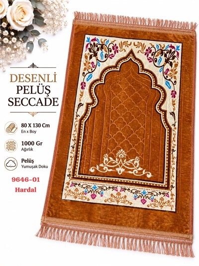 Desenli Peluş Seccade