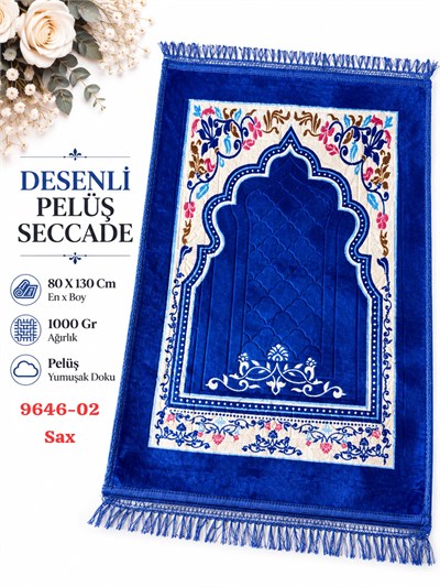Desenli Peluş Seccade