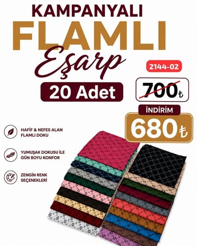 Kampanya Flamlı Eşarp