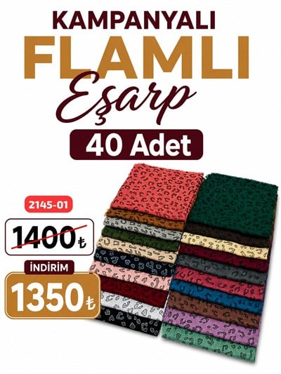 Kampanyalı Flamlı Eşarp