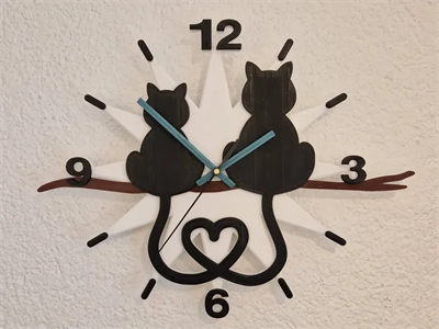 Duvar Saati Kedi Modeli