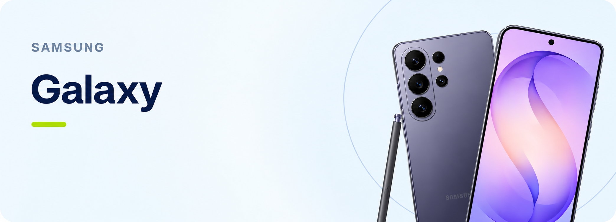 Samsung Galaxy kullanım kılavuzları için Galaxy telefon tanıtım görseli