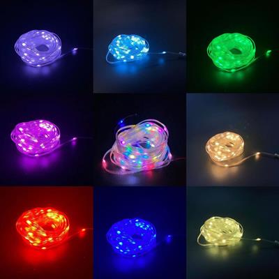 10 Metre Renkli Uzaktan Kumandalı Şerit Led 100 Led Rgb Peri Işığı Bluetooth Kumandalı Renk Değiştiren USB Işık Dekoratif Oda Balkon Parti Aydınlatma